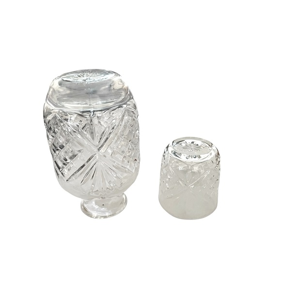 VTG Water Carafe with Glass for Bedside Table Cut Glass Clear Glass - Picture 4 of 5